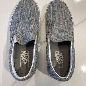 Vans Charcoal Knit Slip-On Sneakers